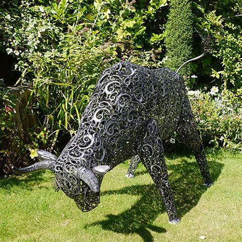 sheet metal animals|yard figurines animals metal.